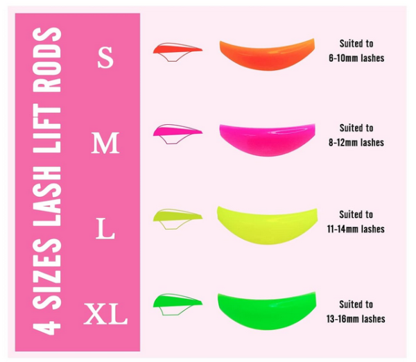 Lash Lift Silicone Rod, Multi-Pack Neon